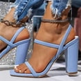 thumbnail image 1 of Verano nuevo estilo punta cuadrada tacones altos gruesos aumentan las sandalias de las mujeres Wmkox8yii shjk5250, 1 of 3