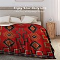 thumbnail image 5 of 1890 Navajo Saddle Blanket Flannel Fleece Throw Blankets 50"X40" Lightweight Fluffy Winter Fall Blanket Cozy Soft Fuzzy Plush Home Decor for Couch Bed Sofa Bedroom Living Room Travel, 5 of 6