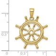 thumbnail image 2 of 14k Yellow Gold Ship Wheel Charm Pendant, 2 of 2
