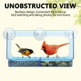 thumbnail image 5 of LUJII Colored Transparent Window Bird Feeder with Super Strong Suction Cups for Outside Wild Bird Feeding, Never Fades & Shatterproof, Accommodates Large Birds , Blue, 5 of 7