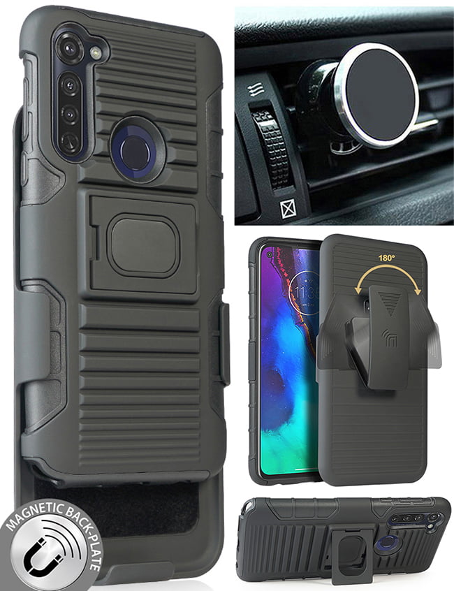 Case/Mount/Clip for Moto G Stylus, Nakedcellphone Black