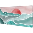 thumbnail image 6 of Ocean Art Abstract Sea Wave Teal Blue XXL XL Large Gaming Mouse Pad for Desk, Non-Slip Long Extended Keyboard Pads Mousepad Rubber Table Mat 31.5 X 11.8 Inch, 6 of 7