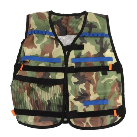 Falleo Clearance Kids Toy Clip Vest Oxford Cloth Adjustable Clip Storage Waistcoat for Water Gel Ball Shooting Game Camouflage Green