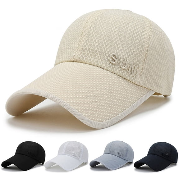 Baseball Cap Buckle Closure Sun Breathable Solid Color Outdoor Hat for Women