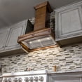 thumbnail image 2 of Zline Kitchen and Bath ZLINE 36" Wooden Wall Mount Range Hood in Walnut - Includes Motor, 2 of 8