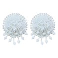 thumbnail image 1 of Reusable Pearl Self Adhesive Silicone Nipple Cover Pasties Pearl Bras Sticker Cover Pads with Fringed Nipple Petal, 1 of 5