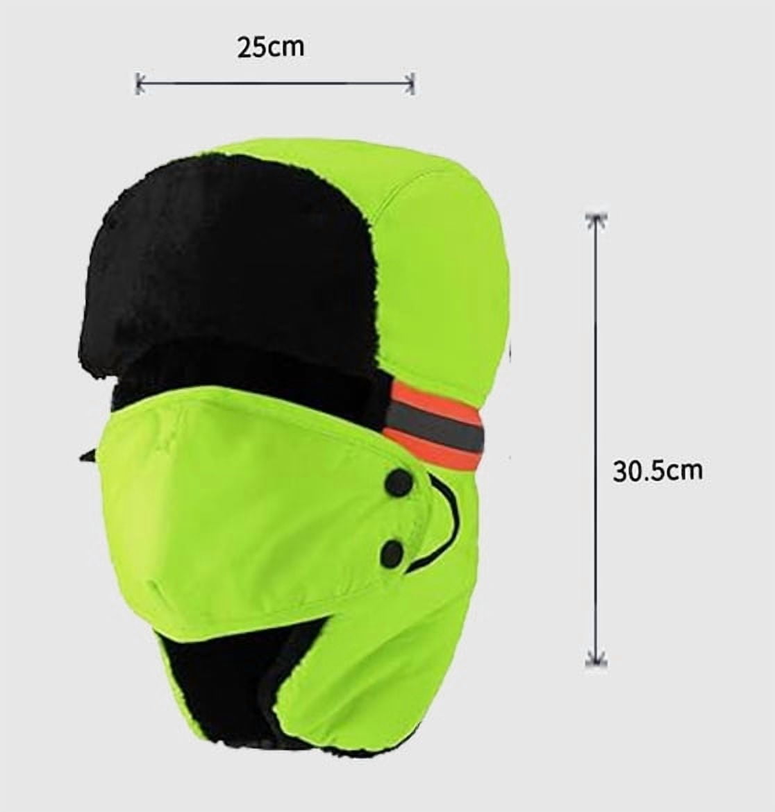 2 Pcs Winter Reflective Balaclava Mask Thermal Full Face Neck Cover Hat Adjustable High Visibility Outdoor Ski Mask