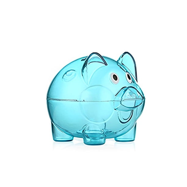 Matsuzay Caja de ahorro de dinero portátil reutilizable tapón extraíble lavable reemplazo lindo transparente forma de Animal caja de monedas banco azul Type3 NO3 Matsuzay JJ2927-01