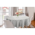 thumbnail image 1 of Abstract Round Tablecloth, Pattern of Contemporary Vertical Zigzags Arrows Outlined Shapes, Circle Table Cloth Cover for Dining Room Kitchen Decor, 60", Dark Taupe and White, by Ambesonne, 1 of 1