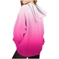 thumbnail image 3 of SERTG Kids Winter Top Gradient Glitter Casual Printed Hoodie Long Sleeves with Pockets Hoodie Top for Children 5-15 Years(Pink,9 Years), 3 of 5