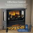 thumbnail image 4 of Country Living Infrared Freestanding Electric Fireplace Stove Heater in Black | Provides Supplemental Zone Heat with Remote and WiFi, 4 of 10