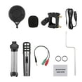 thumbnail image 3 of Graflsoa 3.5mm Condenser Microphone Kit for Live Streaming, Recording, and Karaoke with Adjustable Stand, Anti-Pop Filter, and Tripod - 48kHz, 16bit, Cardioid Polar Pattern, 3 of 6
