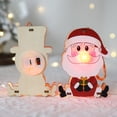 thumbnail image 4 of Mosey Christmas Ornament Cute Santa Claus Snowman Elk Shape Festive Night Light Oranment for Home Decoration, 4 of 8