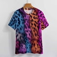 thumbnail image 3 of Leopard Print Pattern T Shirts Basic T-Shirt Short Sleeve Ladies Tee Shirt Summer Graphic Clothing, 3 of 6