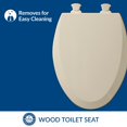 thumbnail image 2 of Bemis 1500EC Lift-Off Wood Elongated Toilet Seat, Available in Various Colors, 2 of 7
