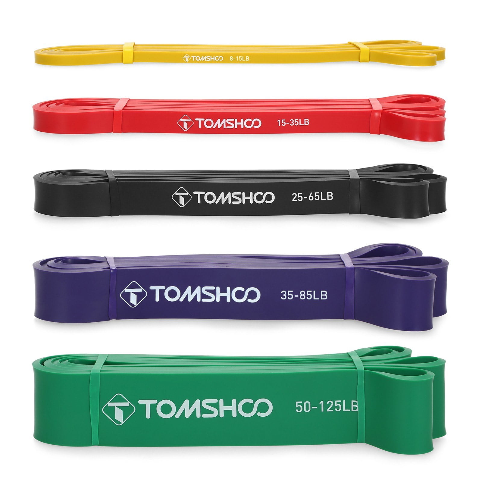 TOMSHOO Resistance Loop Band for Powerlifting with Carry Bag
