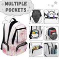 thumbnail image 7 of Bulopur Axolotl Kids Backpack for Girl Cute Cherry Blossom School Bag Lightweight/Breathable/Durable/Waterproof Multi-Pocket Book Bag for Kids 6-12 Back to School, 7 of 7