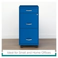 thumbnail image 6 of Space Solutions 18" Deep 3 Drawer Mobile Letter Width Vertical File Cabinet, Blue, 6 of 12