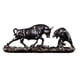 thumbnail image 5 of Figura de toro, estatua de oso y toro Feng Shui, figura de resina exquisita china Cobre 28x8x11.5cm, 5 of 9