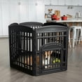 thumbnail image 7 of Dog playpen with gate, 4-piece pet exercise fence – indoor and outdoor puppy playpen, portable plastic pet fence, suitable for small and medium-sized dogs, foldable., 7 of 7