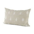 thumbnail image 1 of homeroots home decor 392313 Beige and White Patterned Lumbar Pillow Cover, 1 of 1