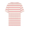 thumbnail image 5 of Xuapaodt INC Women's Fashionable Casual Striped Patchwork Button Short Sleeved Top T Shirt Henley Neck Buttons White XXXL, 5 of 5