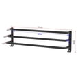 thumbnail image 3 of Towel Rails Wall Mounted 3 Tier Towel Rack With Hooks Space Aluminum Towel Rack Bathroom Towel Holder No Fading Towel Shelves For Kitchen Bathroom Toilet Hotel Office (Black,50CM), 3 of 7