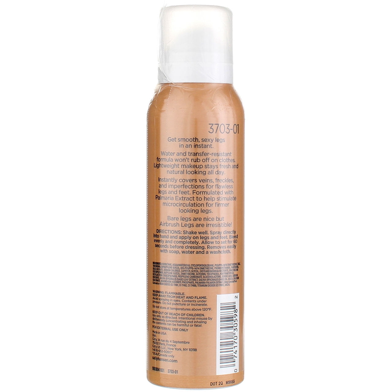 Sally Hansen Airbrush Legs Leg Makeup, Light Glow 4.4 oz (Pack of 2)