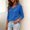 Blue, variant on Cowl Neck Tops for Women Soft Knit Long Sleeve Casual Blouse Smart Casual Everyday Shirts for Trendy Coat or Alone Blue 2XL