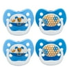 Dr. Brown's Stage 2 PreVent Unique Pacifier, Blue, 4 Ct