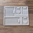thumbnail image 3 of DIY Silicone Rectangle Badge Reel Pendant Molds Resin Casting Molds for UV Resin Epoxy Resin Jewelry Making Mixed Patterns 188x149x8.5mm Hole: 6x22.5mm Inner Diameter: 59~115.5x45~76.5mm, 3 of 8