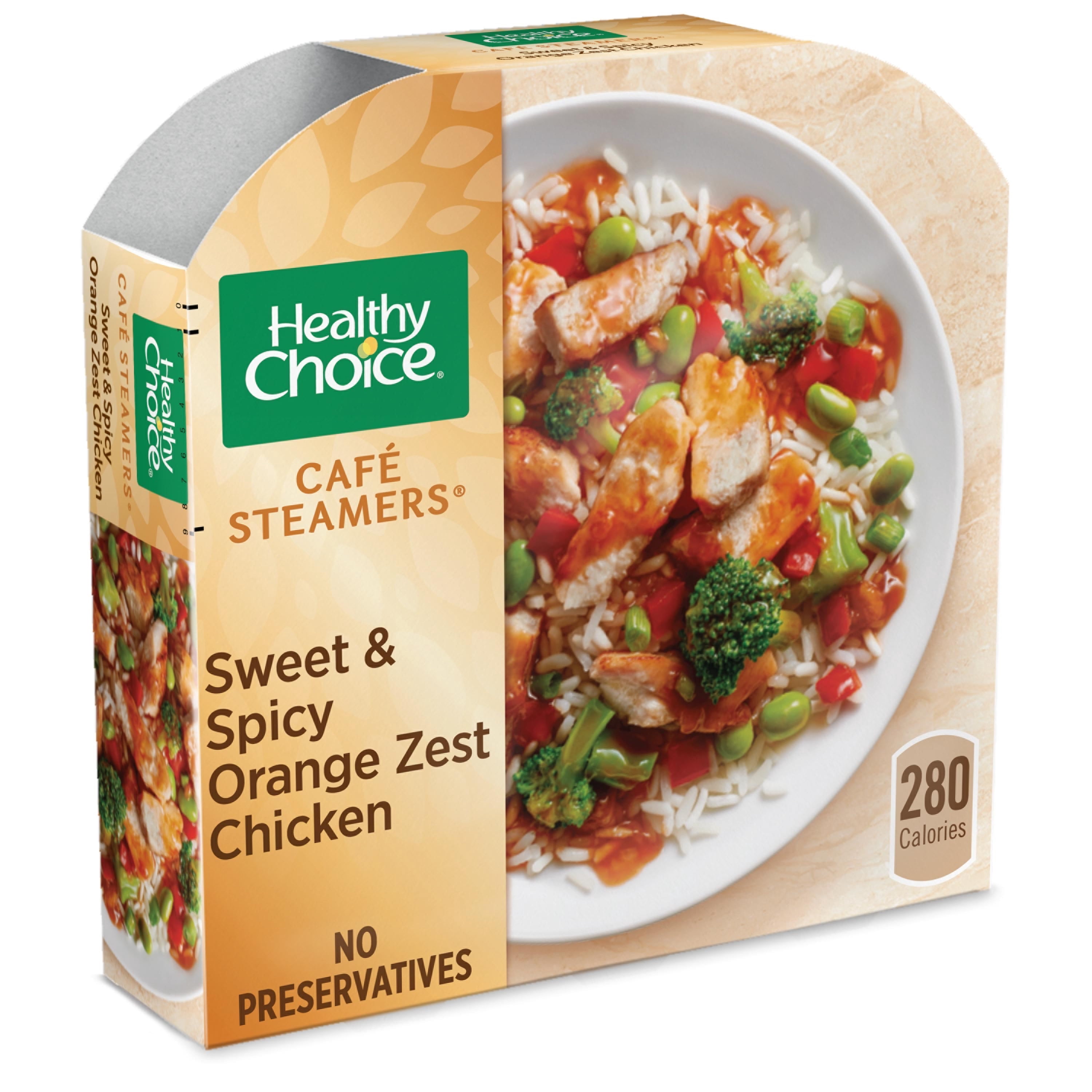 Healthy Choice Cafe Steamers Sweet Spicy Orange Zest Chicken Frozen Meal 9 5 Oz Walmart Com Walmart Com