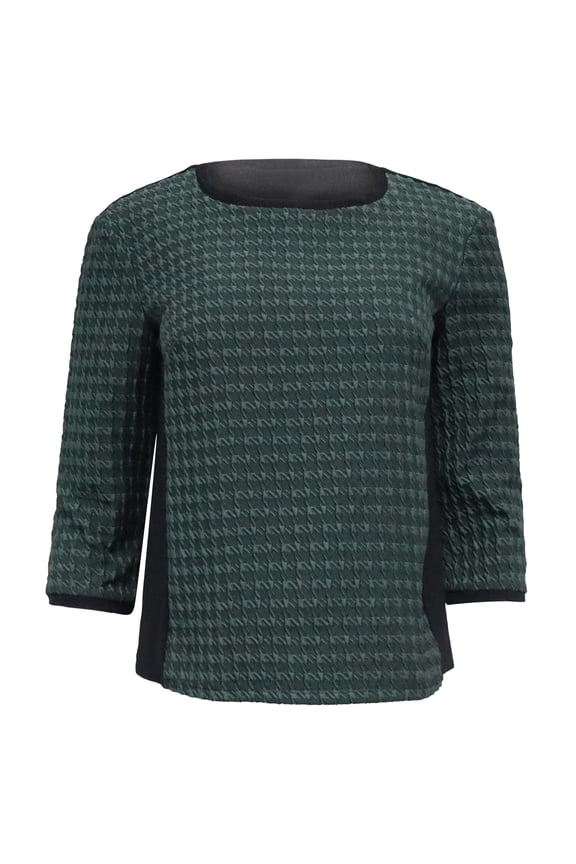 Pre-Owned Weekend Max Mara Two Tone Blouse in Green Viscose