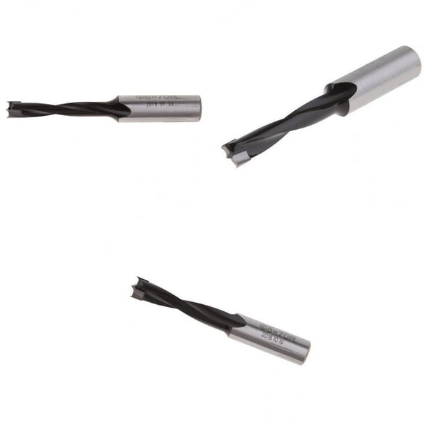 Brocas de punta lisa para taladrar madera, fresas para muebles, color plateado 6 mm 7 mm 8 mm