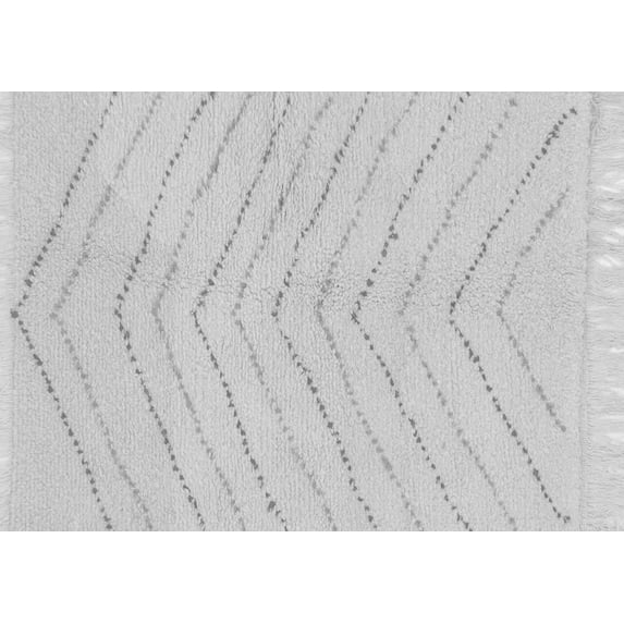 Ahgly Company Indoor Rectangle Solid Gray Modern Area Rugs, 2' x 5'