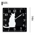 thumbnail image 2 of 14 Inch Wall Clock Battery Operated Silent Clock Decorative for Office, Kitchen, Outdoor, Living Room，Cat Lovely, 2 of 4