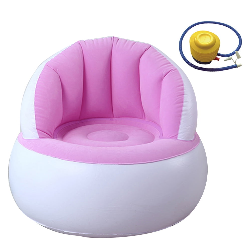 AIHOME Children Inflatable Sofa with Backrest Cute Flocking Colorful Folding Blow up Sofa Chair