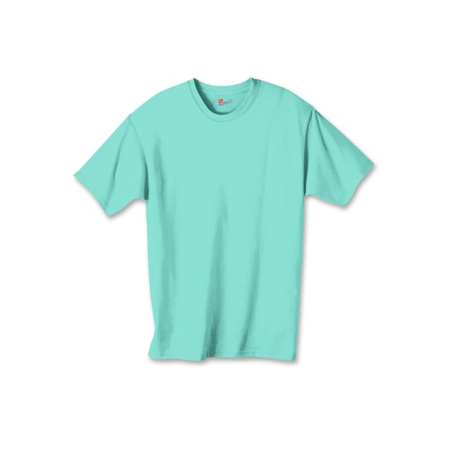 Hanes Authentic TAGLESS Kid`s Cotton T-Shirt, M, Clean Mint