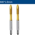 thumbnail image 1 of 2Pcs Titanium Coating Screw Thread Tap Drill Bit M2-M12 Metric Straight Flute, 1 of 6