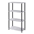 thumbnail image 3 of 4 Tier Design Bookshelf with Metal Tubular Legs Antique White - Saltoro Sherpi, 3 of 7