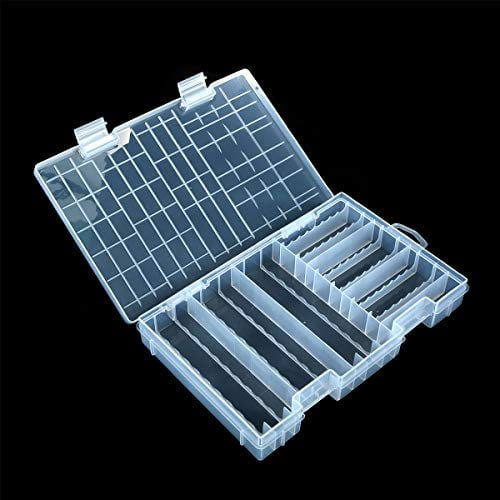 10x Portable Hard Plastic Case Storage Box Holder Organiser for AA AAA C Battery 