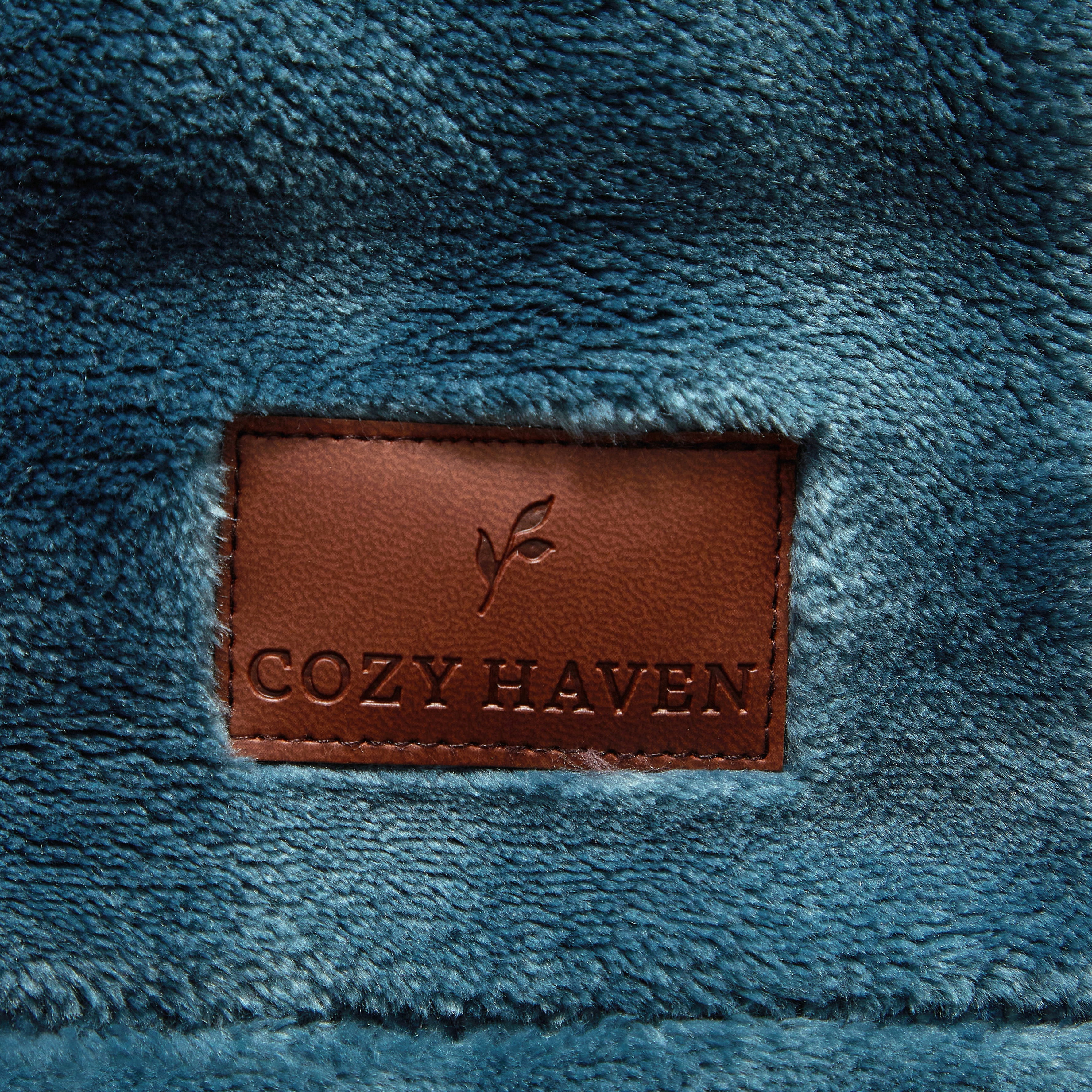 Cozy Haven Luxury Bubble Plush Oversized Couch Throw Blanket, Teal, 50 x 72 in