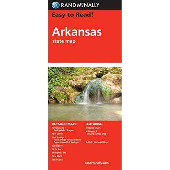 Pre-Owned Arkansas State Map (Rand McNally Easy to Read!) Paperback