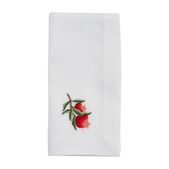 Saro Lifestyle Embroidered Large Pomegranate Table Napkin (Set of 4)