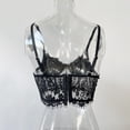 thumbnail image 4 of Gibobby Camisola de satén con cuello de encaje para mujer(Negro,G), 4 of 5