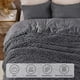 thumbnail image 4 of Juego de edredón BEDELITE Fluffy King Size, forro polar gris, 3 piezas, 4 of 7