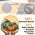 thumbnail image 4 of 2D Flat, 1pc Thanksgiving Aluminum Wall Decor - 8x8 Inch Round "Happy Thanksgiving" Sign with Pumpkin Autumn Leaf Design, Rust-Proof Metal Art for Living Room,Thanksgiving Decorations, 2D Flat, 4 of 6