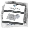thumbnail image 4 of Pandora Hardware - Furniture Metal Sofa Table Couch 5/16 Heavy Duty Leg Plates 4pcs, 4 of 4