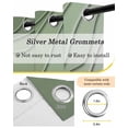 thumbnail image 6 of Sage Green Ombre Blackout Curtains 54 Inches Long for Bedroom, Modern Geometric Abstract Art Aesthetics Thermal Insulated Room Darkening Black Out Window Curtain Panels Grommet Drapes for Living Room, 6 of 8
