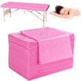 thumbnail image 2 of 100Pcs Disposable Massage Table Sheets 31.5" x 71" Massage Table Sheets Non-Woven Fabric SPA Bed Covers Breathable for Massage Beauty Tattoos(Pink), 2 of 8